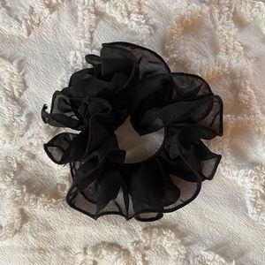 Lacy black scrunchie